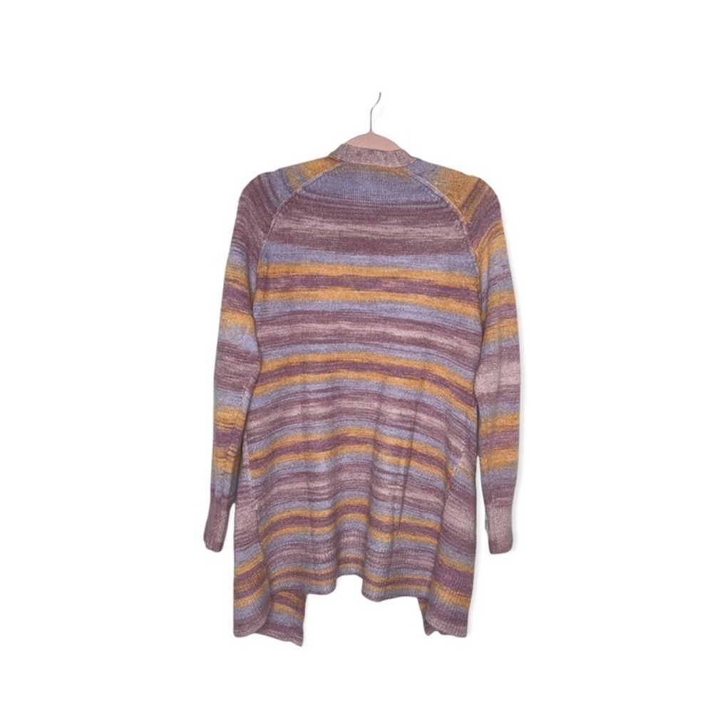 LUCKY BRAND Space Dye Malibu Open Front Cardigan Sweater with Hand Pockets S NWT - Picture 6 of 11